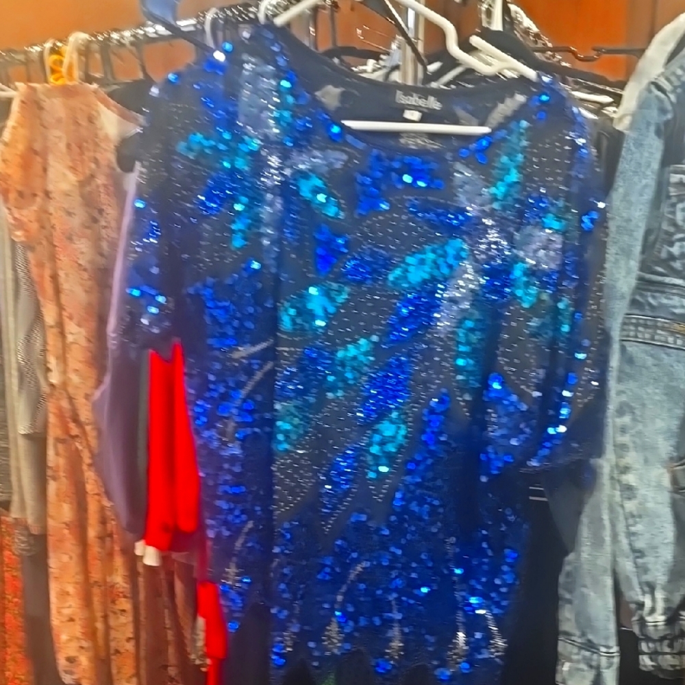 Isabella Blue Sequin Dress medium